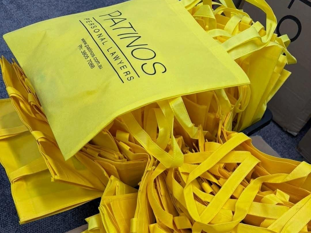 Patinos gift bags ready for the Santa Run
